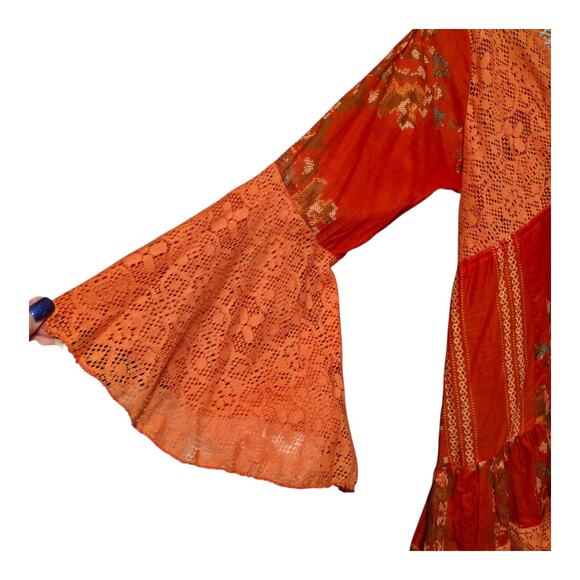 Guadalupe Design Top Womens Size Medium Multicolor Embroidered Lace Tassels NWT - Picture 6 of 10